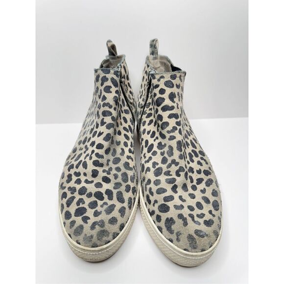 Caslon Aidy Boots Size 10 Water Resistant Suede Leather Leopard Print Booties - Picture 3 of 9